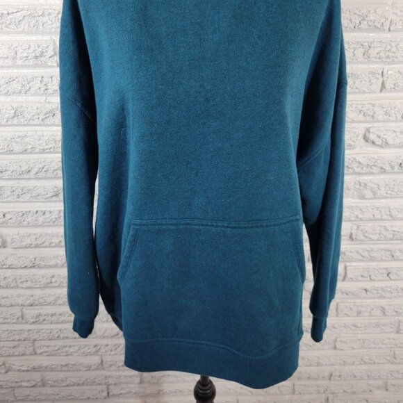 Danskin Womens Sweatshirt XXL Plus Long Sleeve Blue Green Cotton Blend SWE23E - Picture 4 of 9